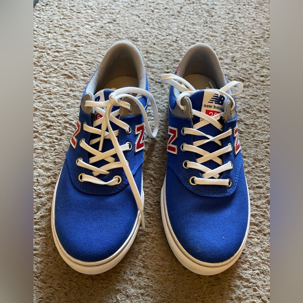 New Balance Kids Blue Canvas Sneakers with White Laces